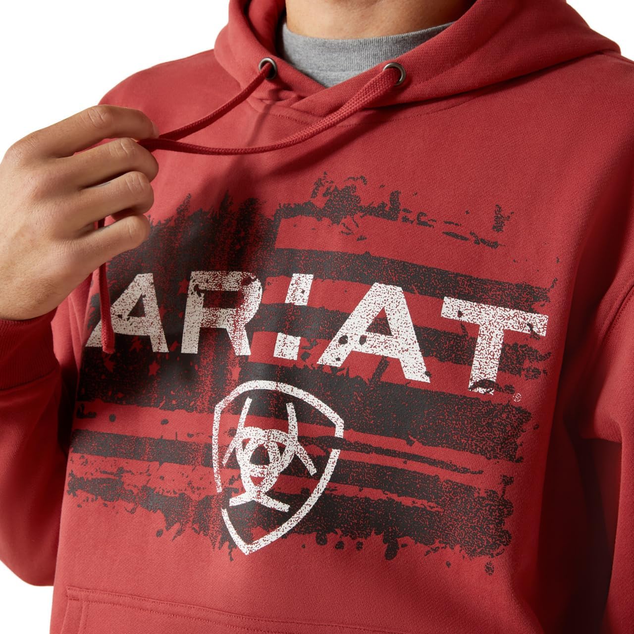 ARIAT mens Ariat Liquid Stamp Flag Hoodie - Image 4