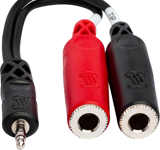 Hosa YMP-137 Cable Estéreo 3.5 mm a 2 Conectores 1/4 Pulgada miniatura 2
