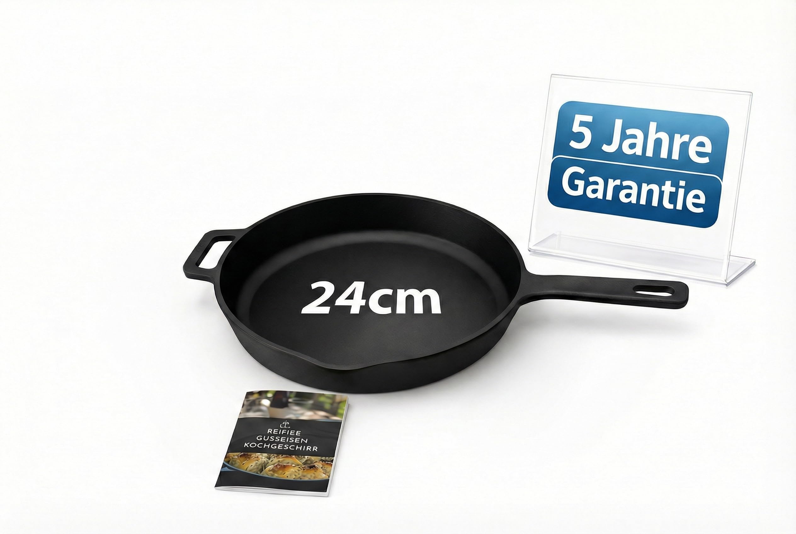 Ottia geschliffene Gusseisenpfanne, bekannt aus dem Fachhandel. Sehr widerstandsfähig und robust. 24cm groß. Bratpfanne aus Gusseisen, Cast Iron Pan, Eisenpfanne, Gusseiserne Pfanne. HH Händer.