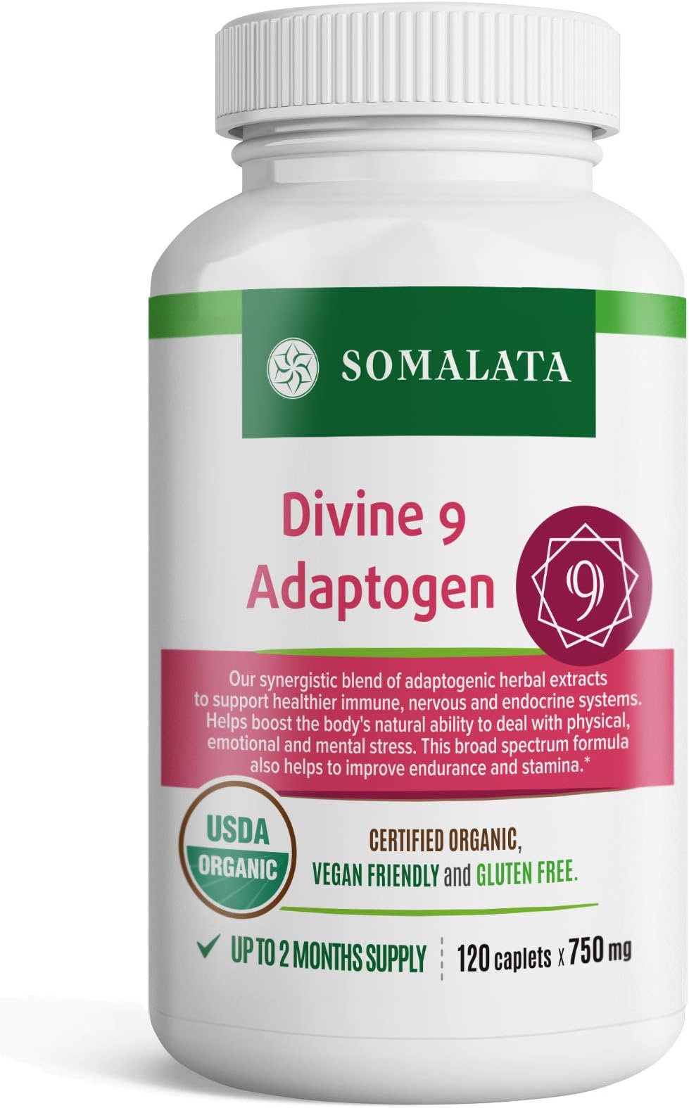 Divine 9 Adaptogen - Herbal Immune System Boost - Adrenal Support Blend
