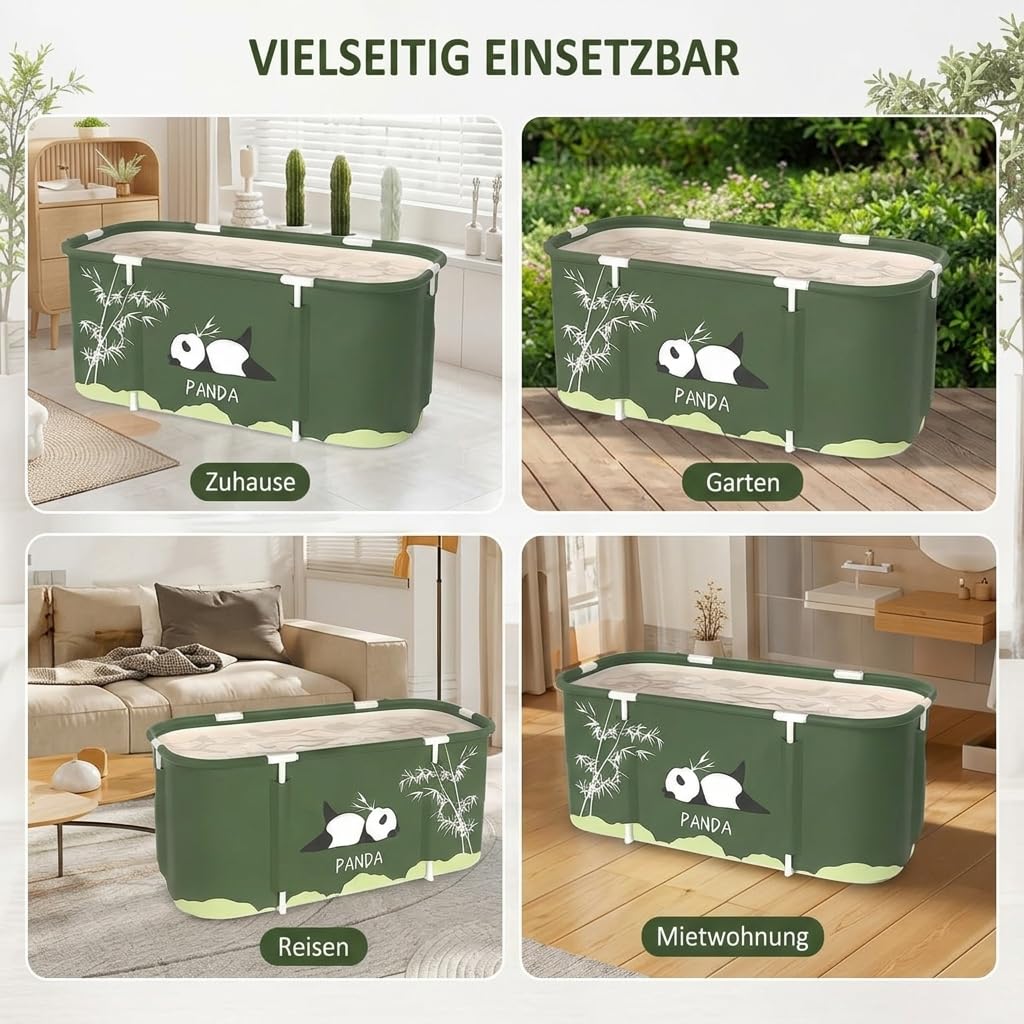 Bañera plegable para adultos, bañera plegable portátil para ducha, bañera plegable portátil cómoda bañera de remojo para el hogar, viajes y apartamentos de alquiler
