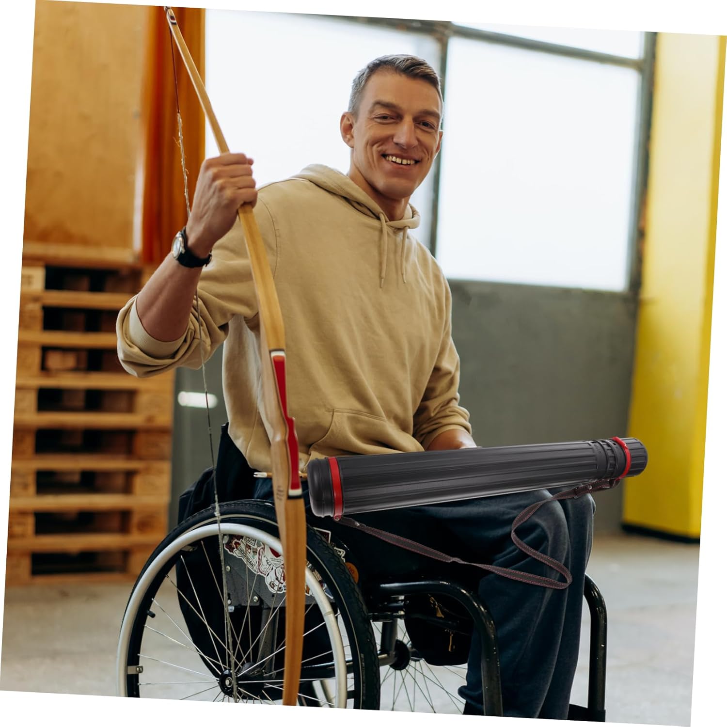 1set Adjustable Retractable Archery Set for Compound Bow Arrow Organizer Eva Separator Black Storage Tube