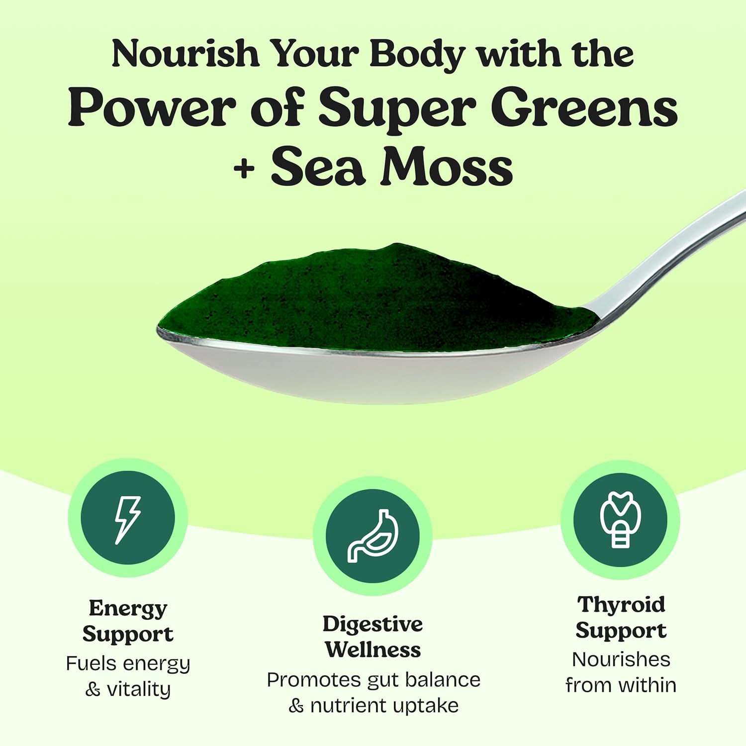 Atlantic Naturals Organic Sea Moss Super Greens Powder | Daily Greens Superfood for Energy, Digestion, Skin & Immune Support | Enriched with Fruits, Veggies & Probiotics – Mixed Berry Flavor 5000mg