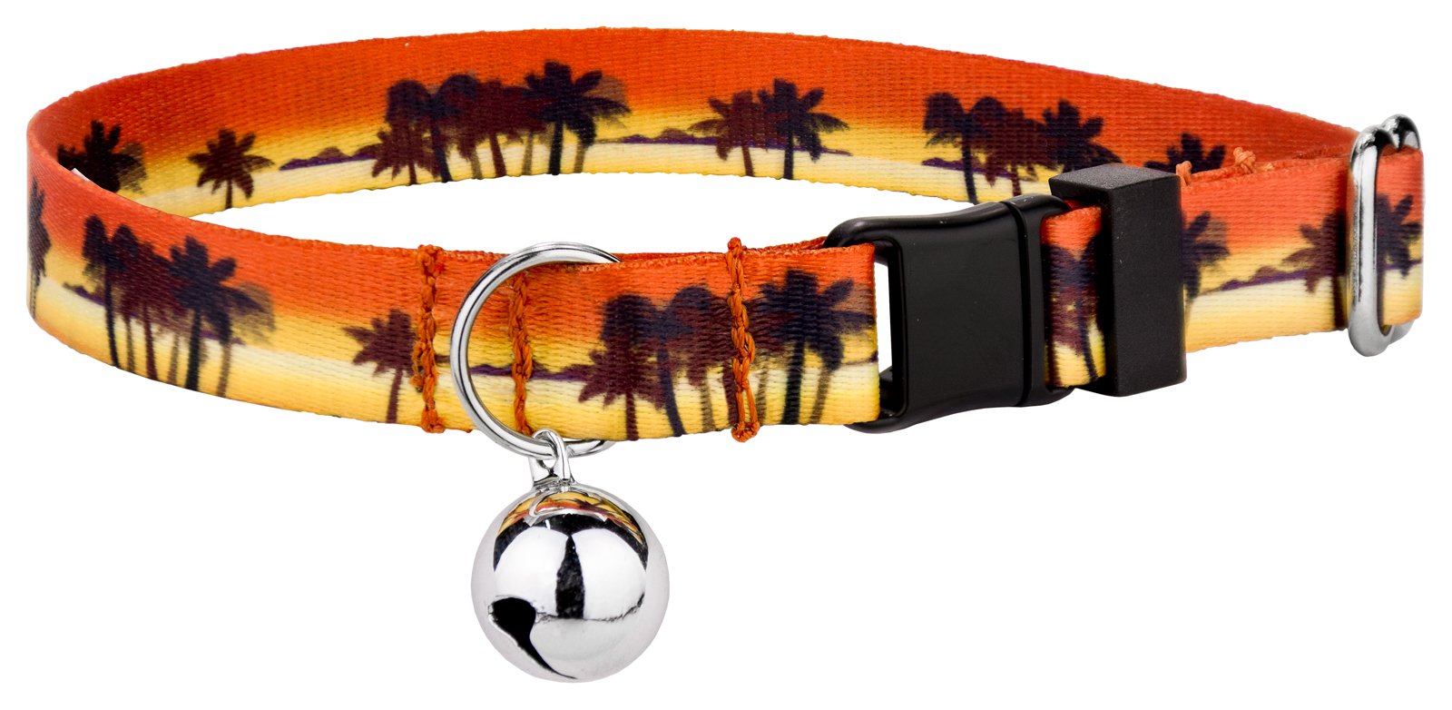 Country Brook Petz Katzenhalsband mit Sonnenuntergang in der Karibik – Summer Breeze Kollektion mit sonnigen Designs