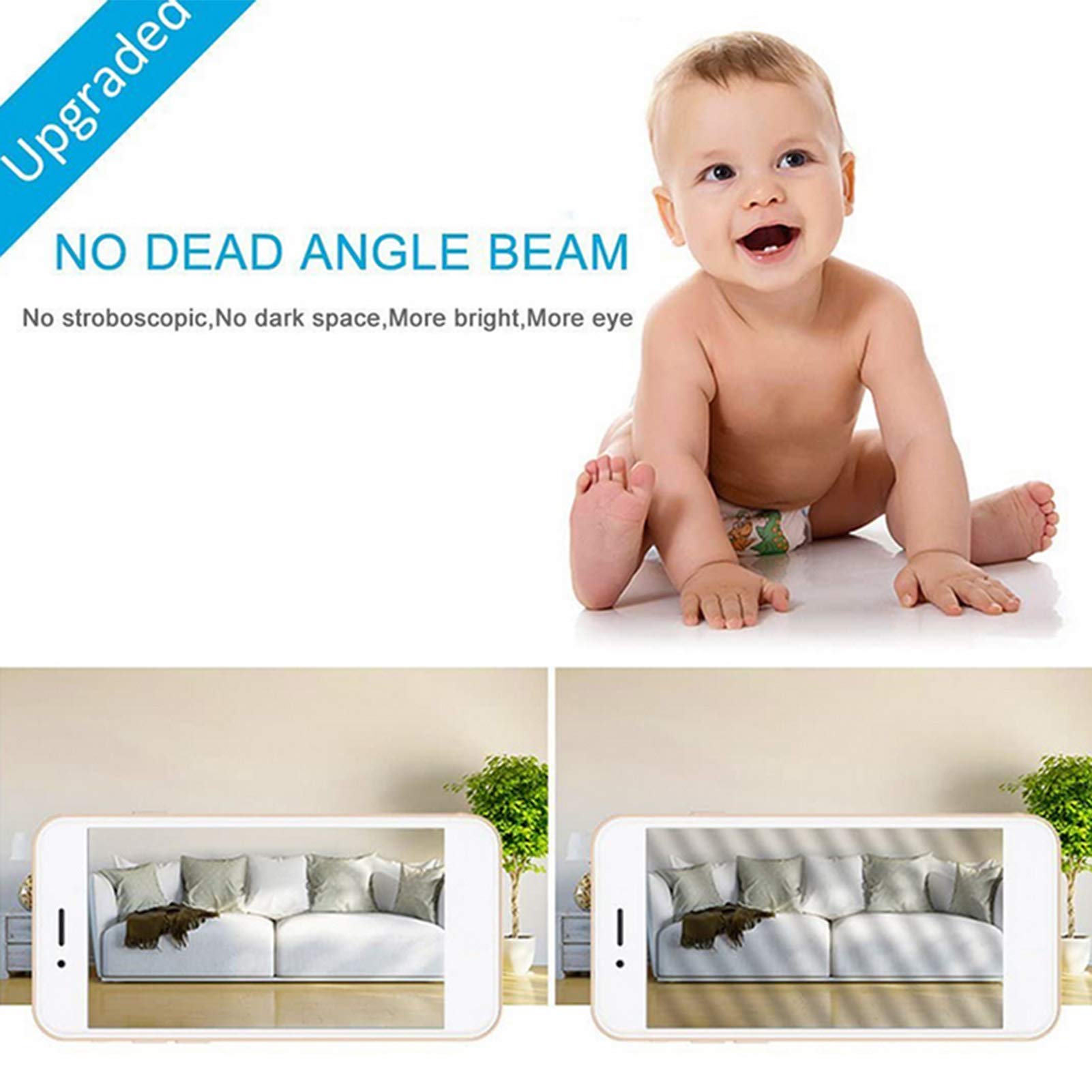 Bombillas E27 Bombilla LED maíz 16W = 160W Lámpara halógena Presión ancha E14/E27 Boca tornillo estándar, atenuación tres colores Paquete 4, E14