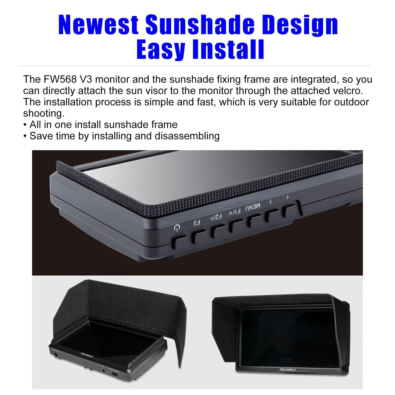 Amazon.com : FEELWORLD FW568 V3 6 inch On-Camera Field Monitor, 3D