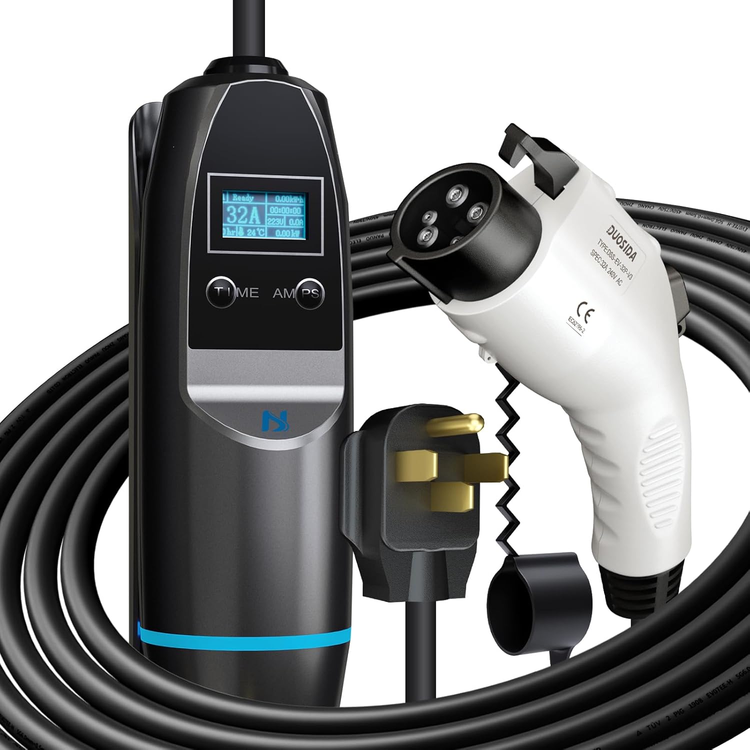 EV Chargers NEMA 1450 Plug J1772 EV Charger Level 12 EV