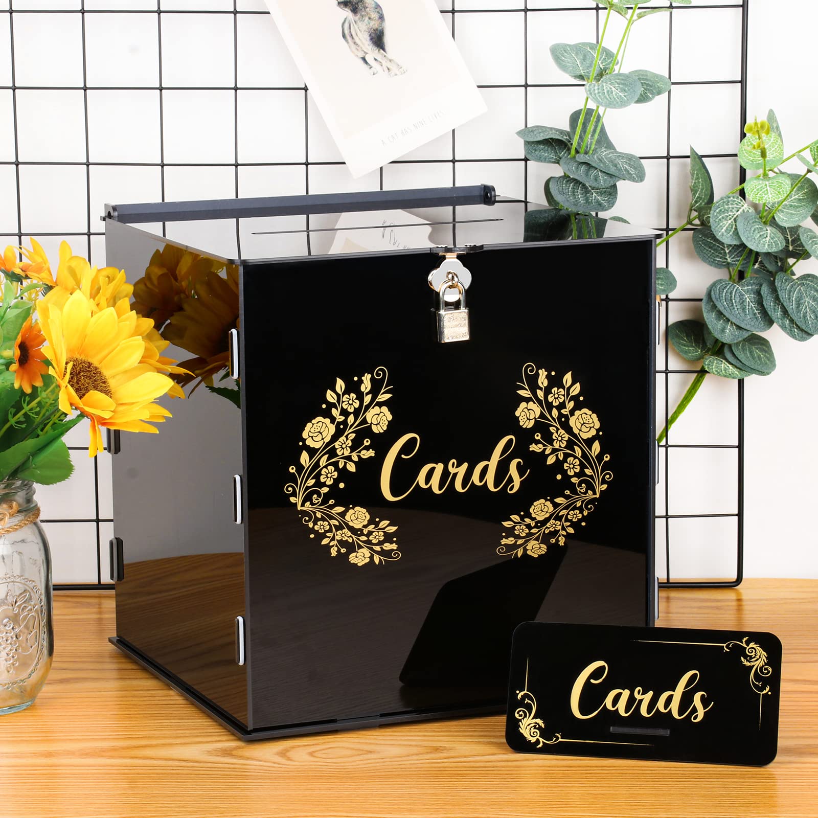 Black Card Box Wedding Coffin Gothic Wedding Card Box Alternative