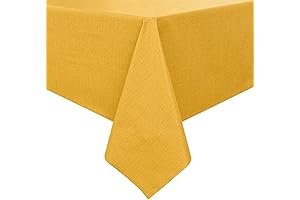Romanstile 100% Waterproof Halloween Yellow Vinyl Tablecloth, 54 x 54 Inch