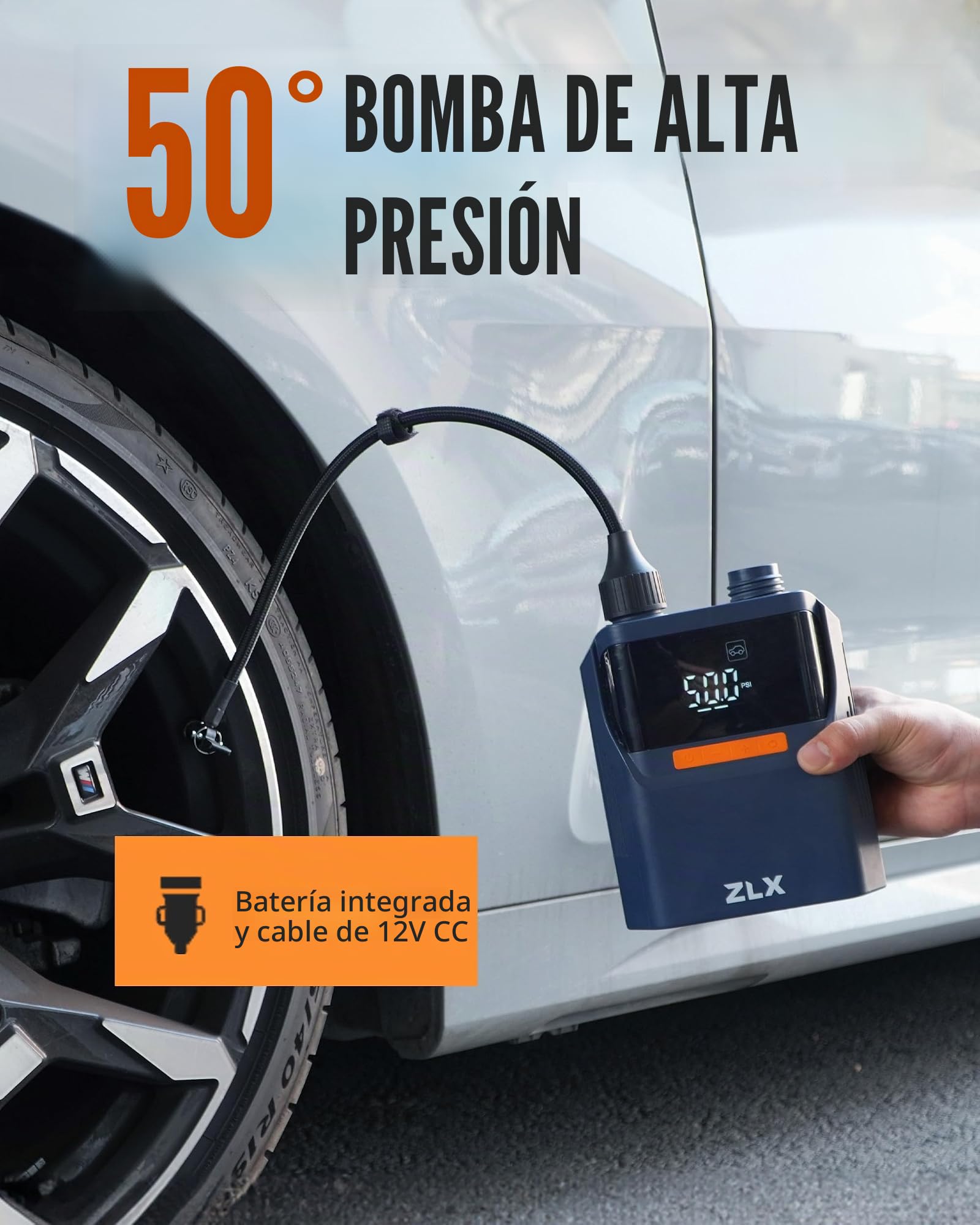 ZLX SUP Bomba eléctrica, 50PSI Electric SUP Air Pump, Alta Presión Doble Nivel Paddle Board Accesorios para Tabla de Paddle Stand Up Inflable
