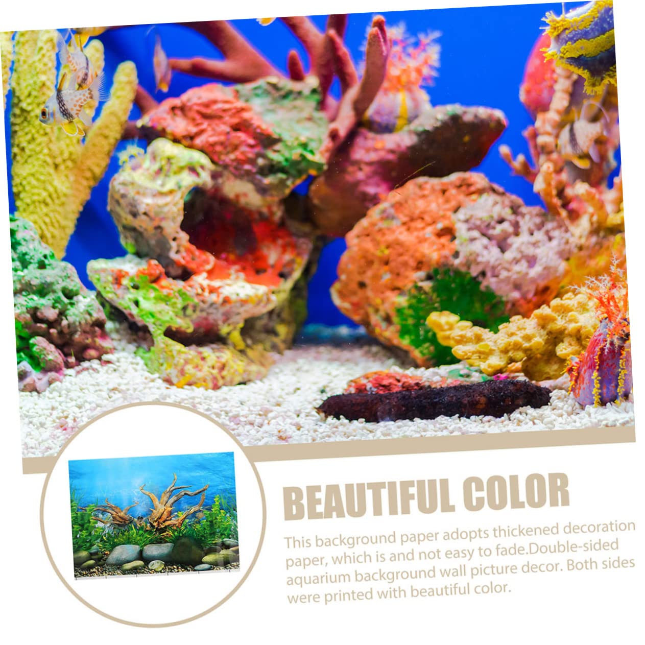 Toyvian 5 Pezzi Sfondo del Serbatoio del Pesce Poster di Sfondo dell'acquario sfondi pianta Piante di Pesce Acquatico impostore Acquario Adesivo Acquario Vinile