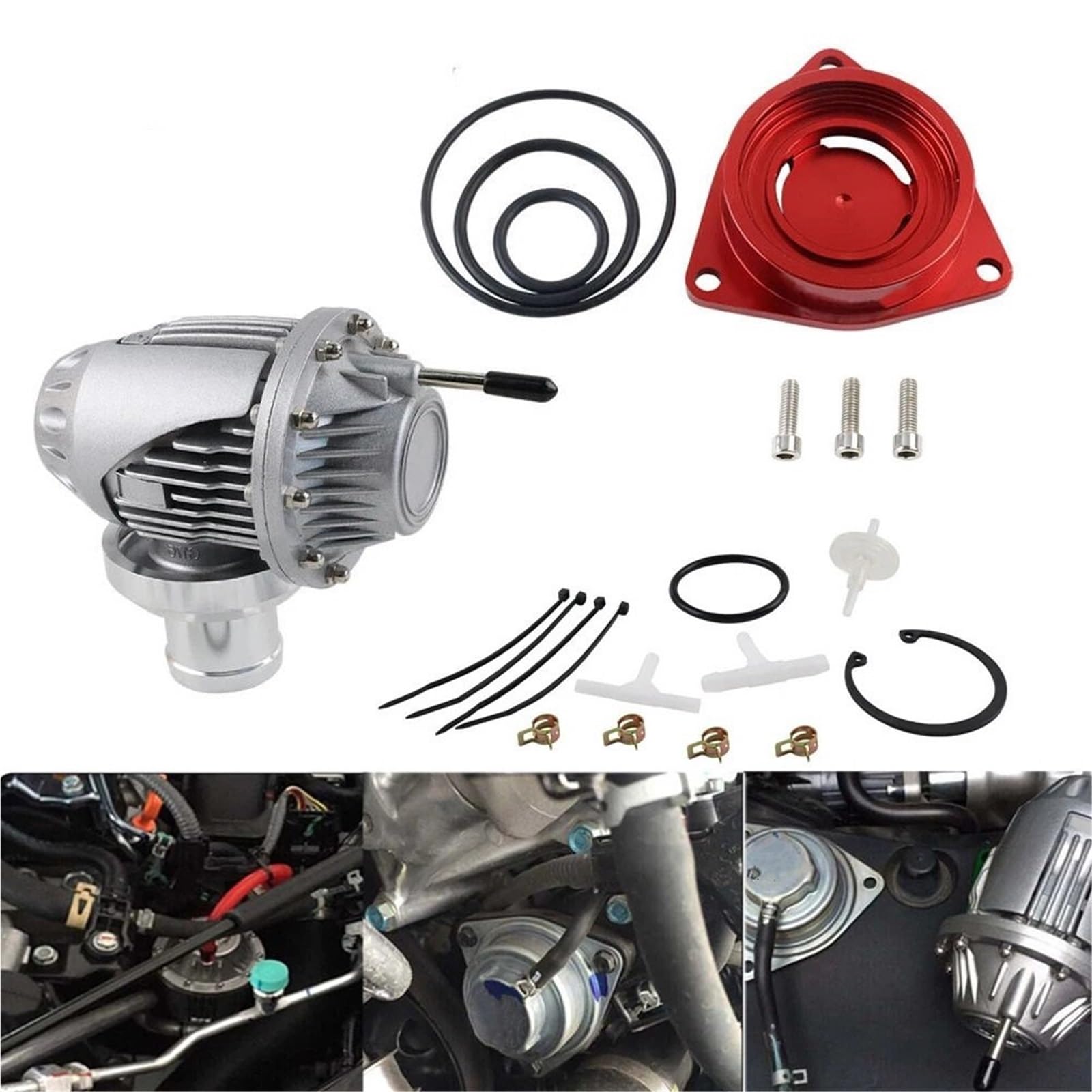 Do Civic 1.5L Turbo 10. Generacji 2016+ Racing Zawór Bezpieczeństwa SSQV BOV Z Adapterem Czerwony zawór przełączający‌ zawór przełączający samochodo