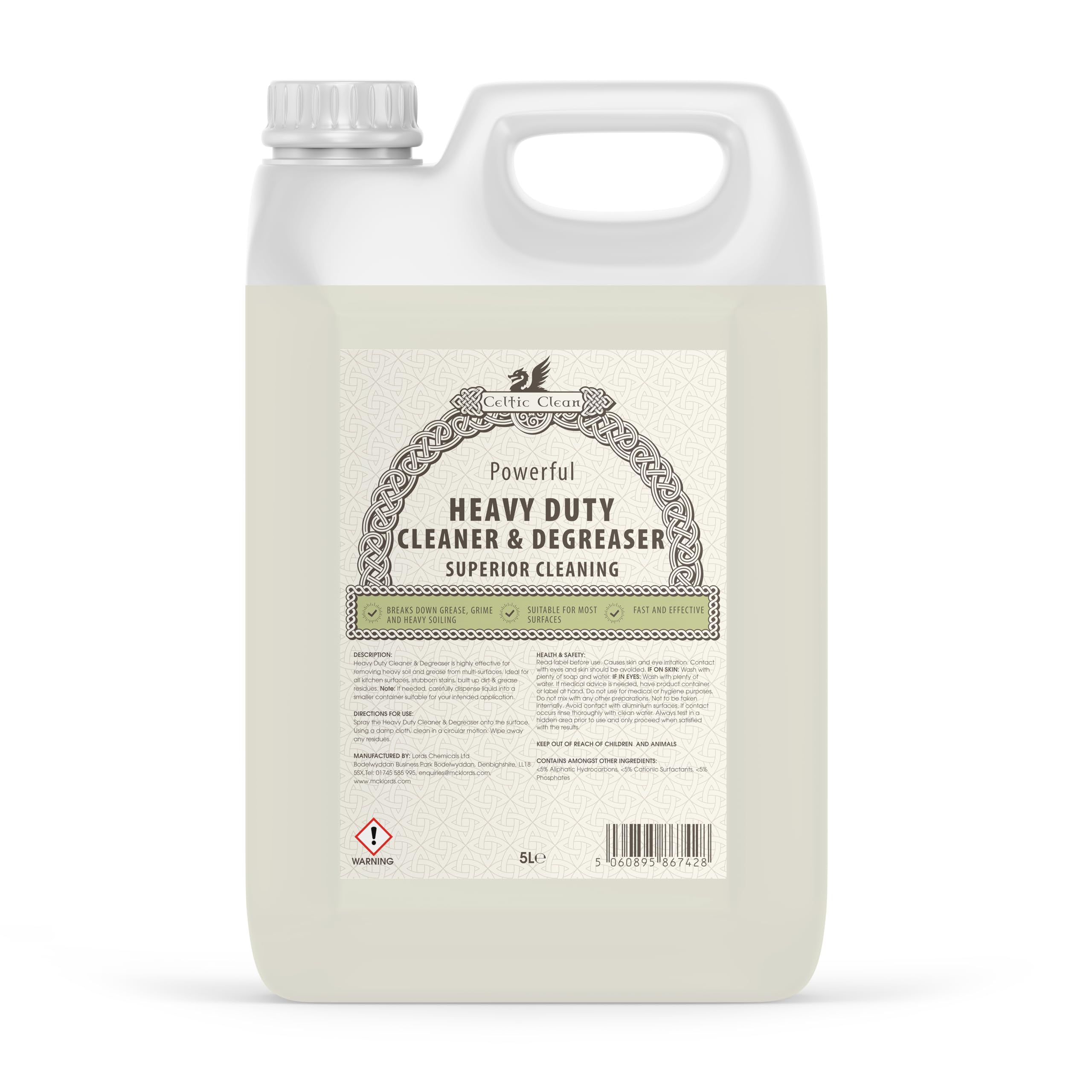 Celtic Clean - Heavy Duty Cleaner and Degreaser - 5 Litre