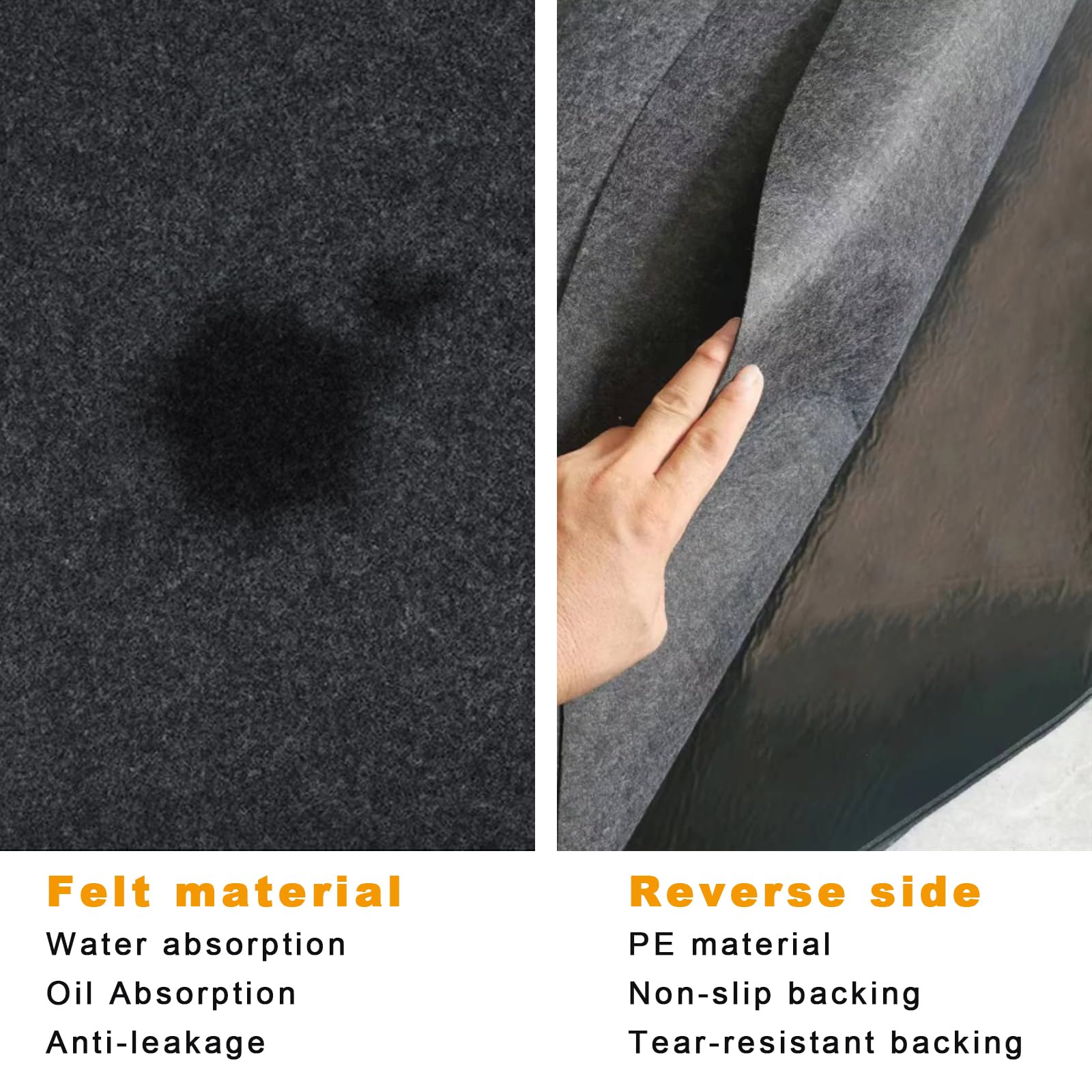 Tapis De Selle Western Formay 193630BK Noir - Large Feutre Flétrissant Résistant