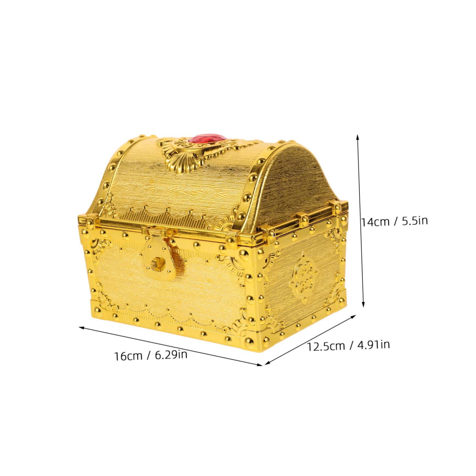 Toddmomy Treasure Chest Kids Treasure Box Classroom Box Candy Storage Container Vintage Jewelry Chest for Kids