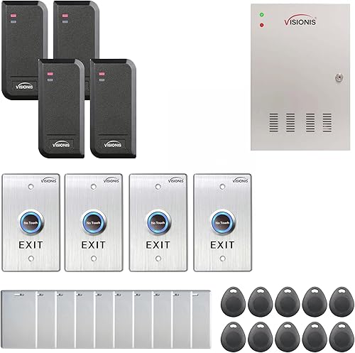 Visionis FPC-6202 - Caja de control de acceso TCP IP Wiegand, fuente de alimentaciĂłn incluida, lector de tarjetas negro para interiores y Visionis FPC-6202 - Caja de control de acceso TCP IP Wiegand, fuente de alimentaciĂłn incluida, lector de tarjetas negro para interiores y