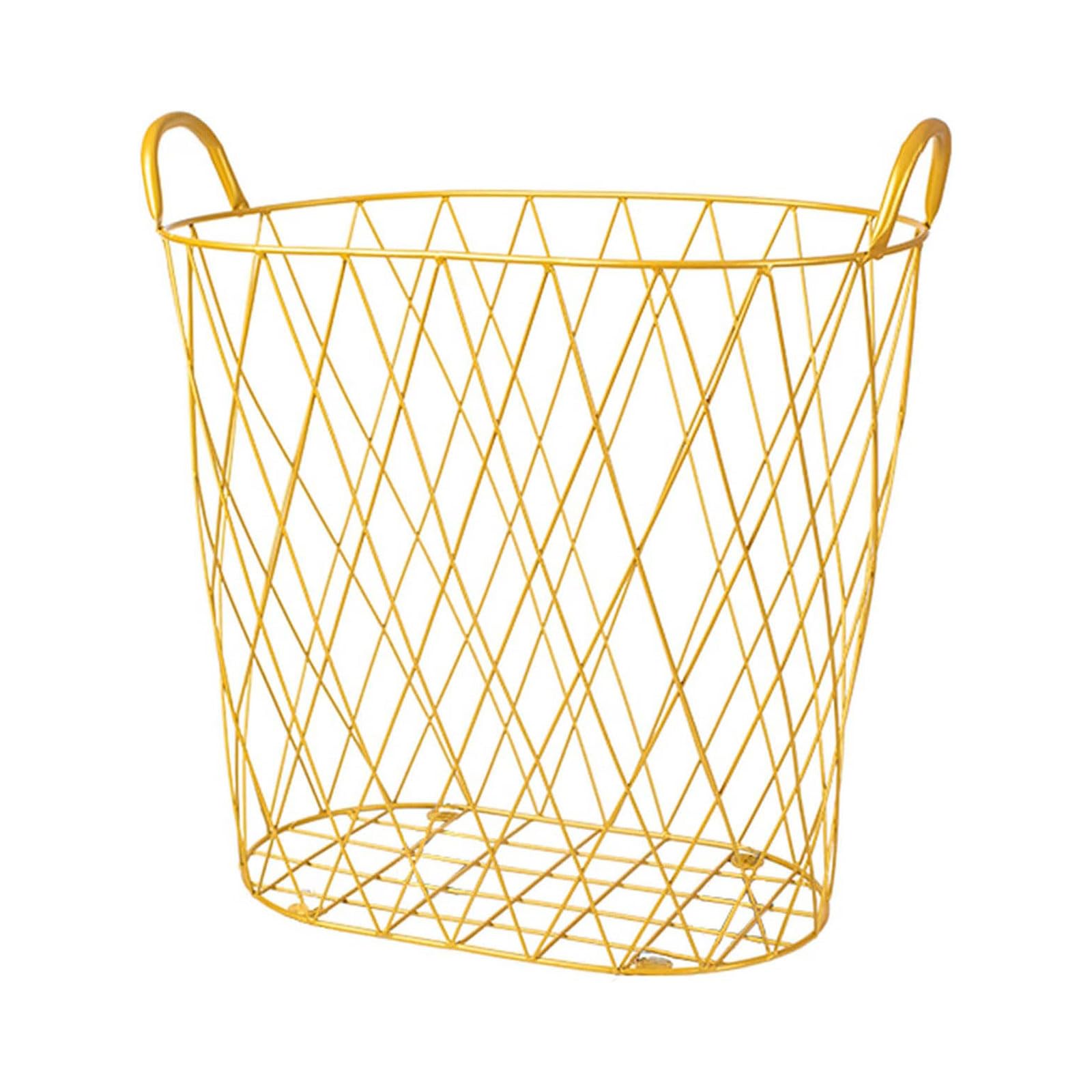Kosz na Pranie Nordic luxe wasmand metalen draadframe wasmand ijzeren kunst vuile kleren mand duurzame speelgoedorganizer voor woonkamer badkamer Pojemnik
