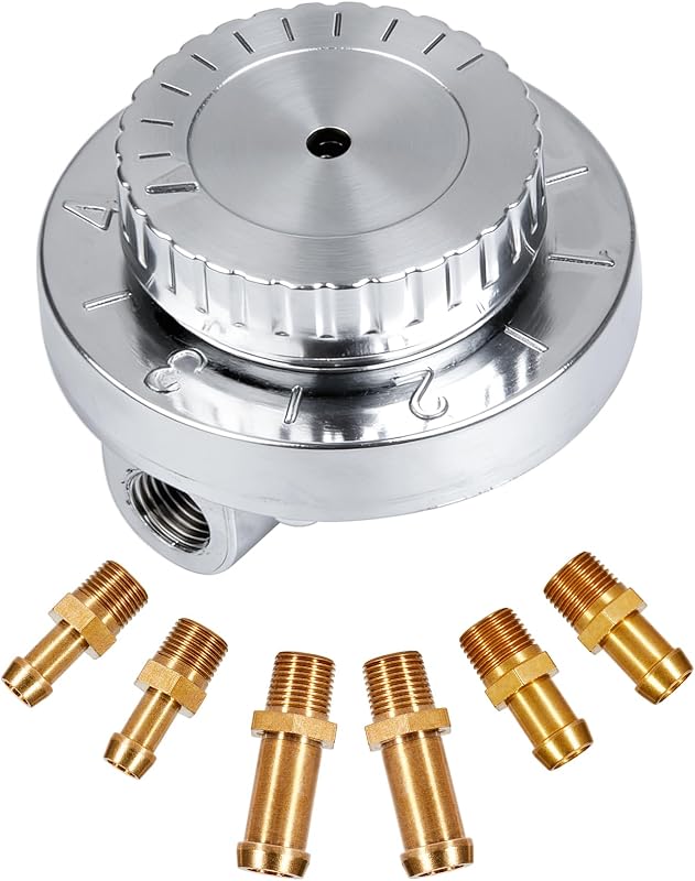 1-5 PSI Carb Fuel Pressure Regulator Kit Universal Adjustable for Carburetor Engine with 1/4 5/16 3/8 Fittings FPR
