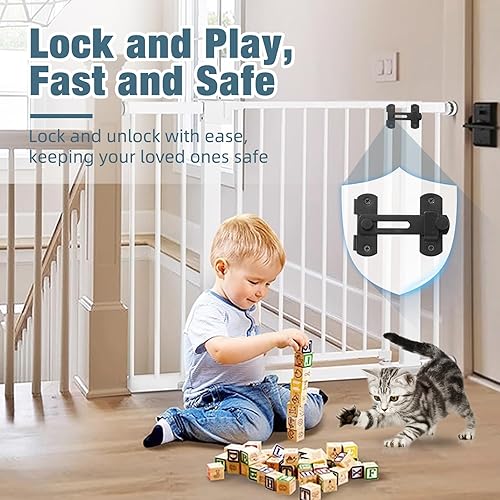 Miniatura 4 de Cerradura de puerta de granero, pestillo de puerta, cerraduras de puerta abatibles para jardín al aire libre, cercas de madera, cierres de puerta