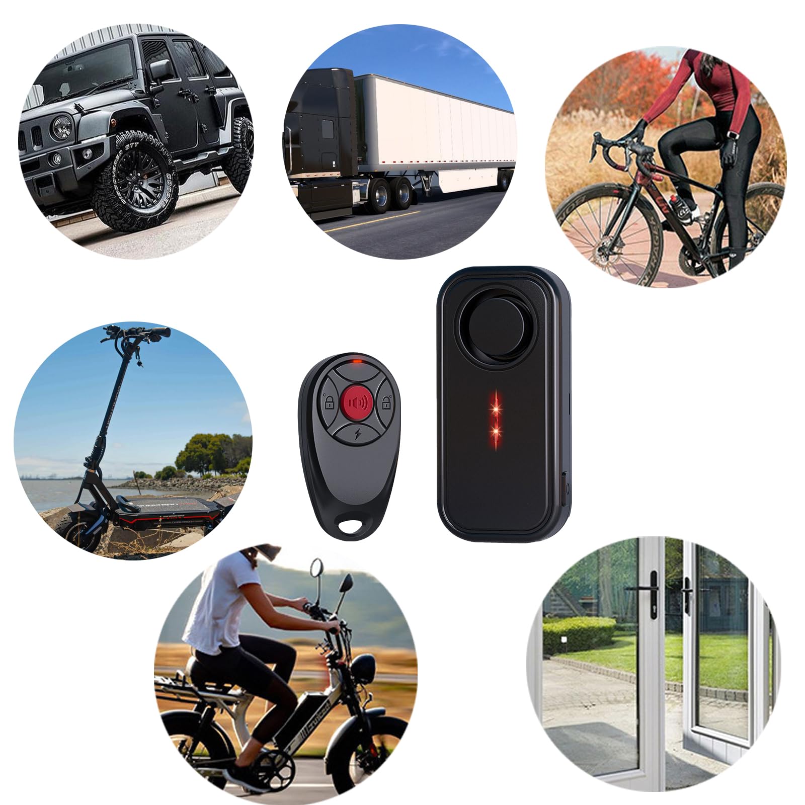 Mengshen Allarme Antifurto a Vibrazione 113dB Impermeabile per Bici Elettrica Moto Auto