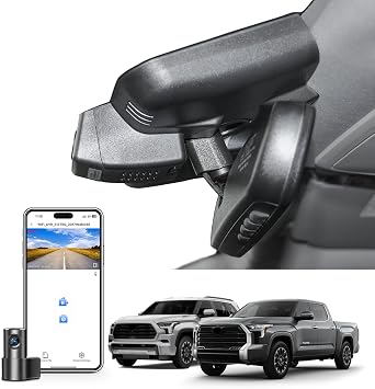 Mangoal Front 4K & Rear 1080P Dash Cam for Toyota Tundra 2022-2026 | & Sequoia 2023-2026 Model B, Limited SR SR5 TRD Pro Limited Platinum Gen3,UHD 2160P Video, WiFi & App, GPS, 128GB Card