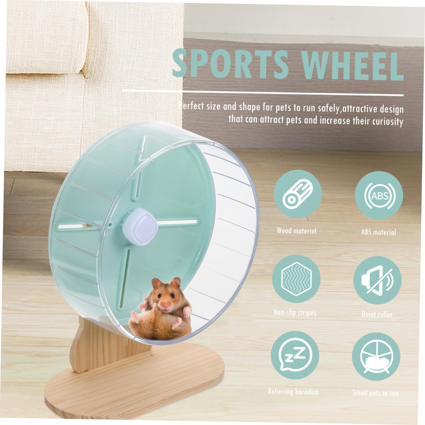 Ruota Silenziosa per Criceto Compatta per Piccoli Animali Domestici per Attività Fitness di Scoiattoli Ricci Topi e Criceti
