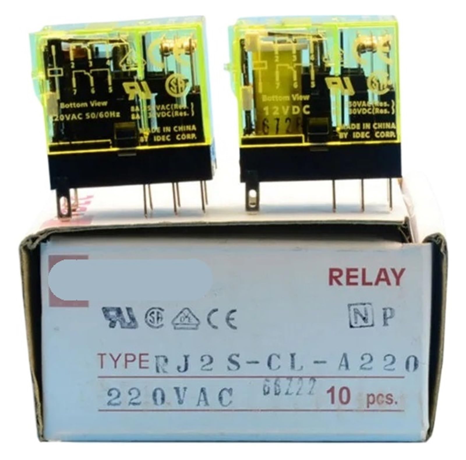 NACODLUL 10PCS RJ2S-CL-A220 RJ2SCLA220 Relay 220VAC