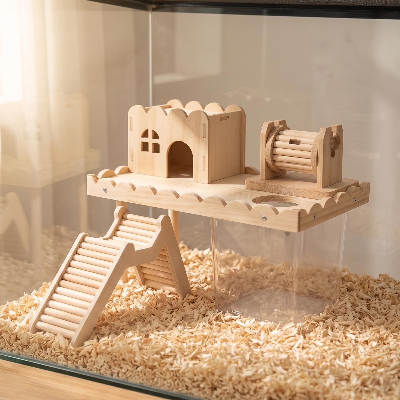 Kompakt Hamsterplattform mit Leiter