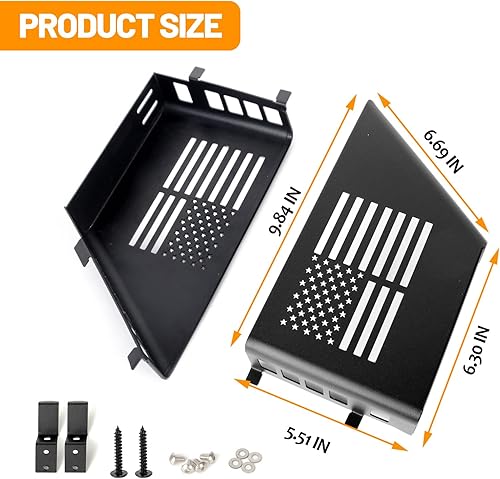 Miniatura 6 de Bandeja organizadora de puerta trasera, caja de almacenamiento para puerta, organizador lateral de puerta con estilo de bandera de EE. UU. para Jeep