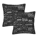 Programmer Programming Code Print Square Pillow Covers Set of 2, Soft Plush Decorative 18x18 Cushion Cases with Hidden Zipper for Sofa Couch Bed