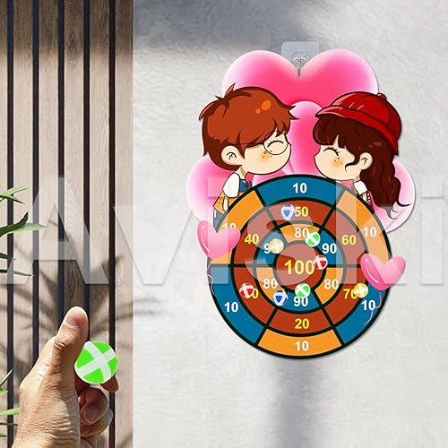 Miniatura 7 de Juego de mesa de dardos para el día de San Valentín, juegos de mesa para fiestas con 12 bolas de palo, juegos al aire libre para niños de 4 a 8