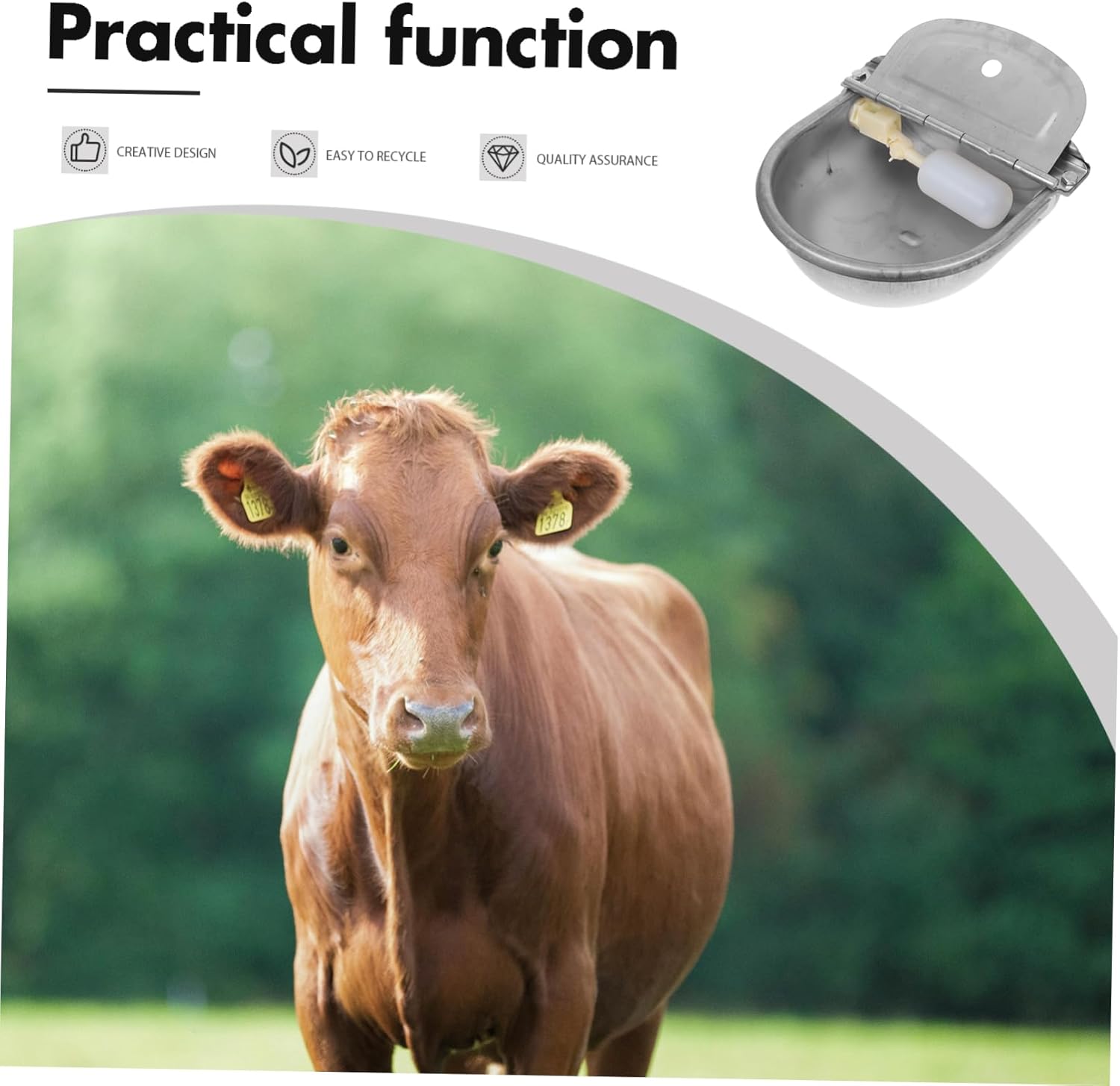 Automatic Waterer for Livestock Farm Grade Stainless Steel Bowl Dog Pig Sheep Water Dispenser Float Valve Easy Maintenance