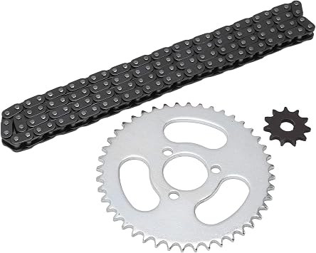 T8F Chain Sprocket Kit, Steel Front and Rear Sprocket Chain Set Replacement for Modified Karts Mini Motorcycles