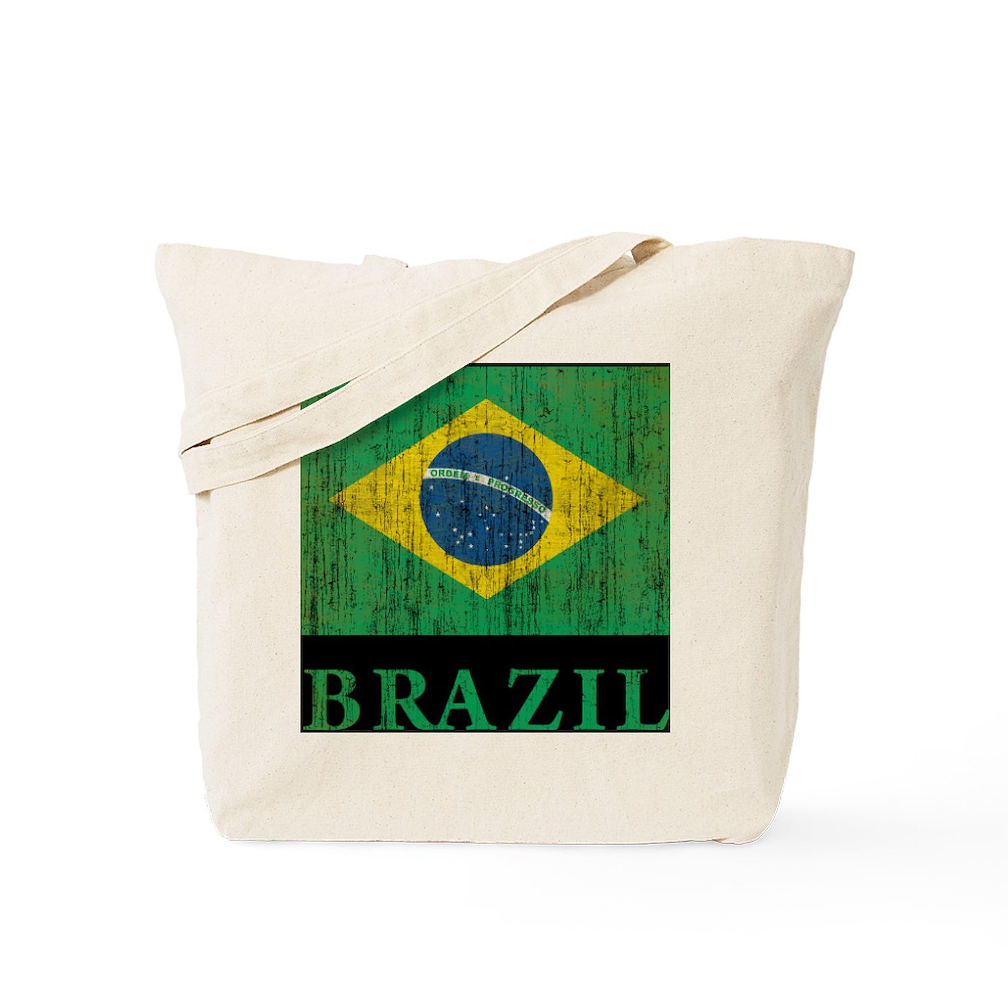CafePress Vintage Brazil Tote Bag Natural Canvas Tote Bag, Reusable Shopping Bag