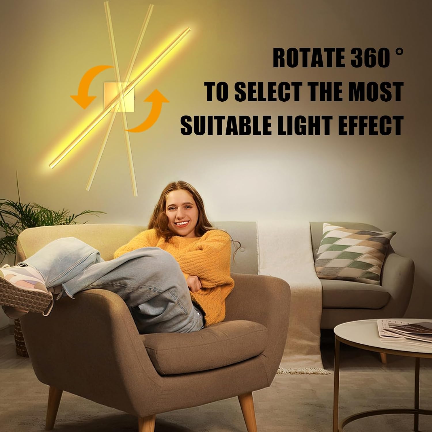 Battery Operated Wall Sconces Set of 2 Rechargeable LED Wall Lights, Dimmable 3000K-6500K, Battery Sconces Wall Decor for Bedroom Living Room Hallwayated Wall Sconce （2 Pack）