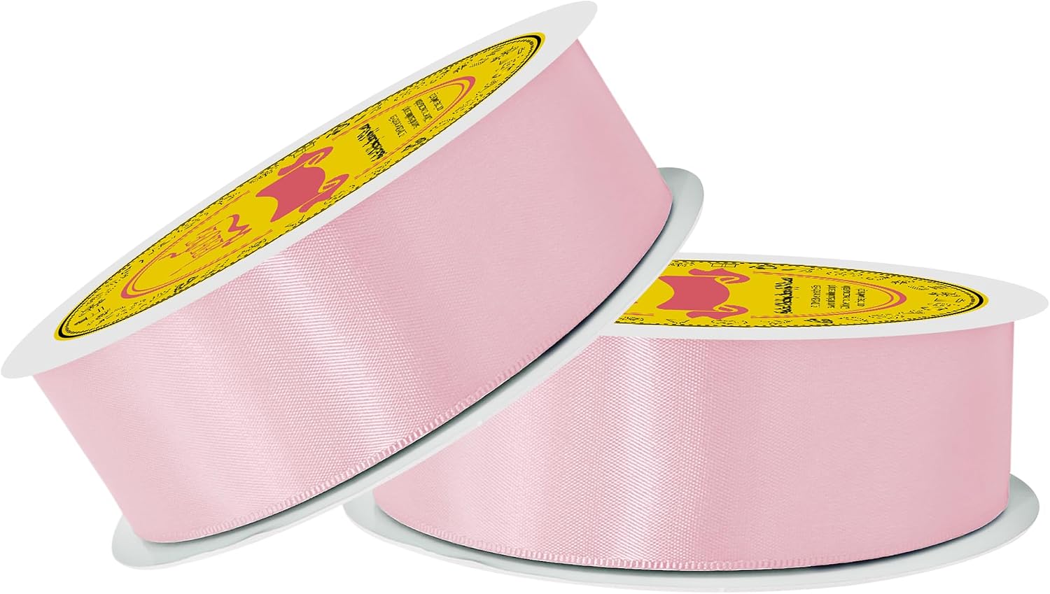 100 Yards Light Pink Satin Ribbon Polyester Ribbon for Gift Wrapping Very Suitable for Weddings Party Hair Bow Invitation Decorations and More（1-1/2 inch X 50Yards X 2 Roll）
