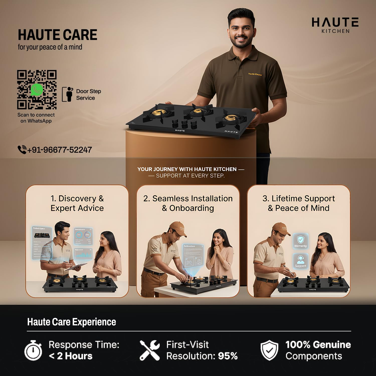 Haute Evoque 4 Burner Stove - 10 Year Warranty -5