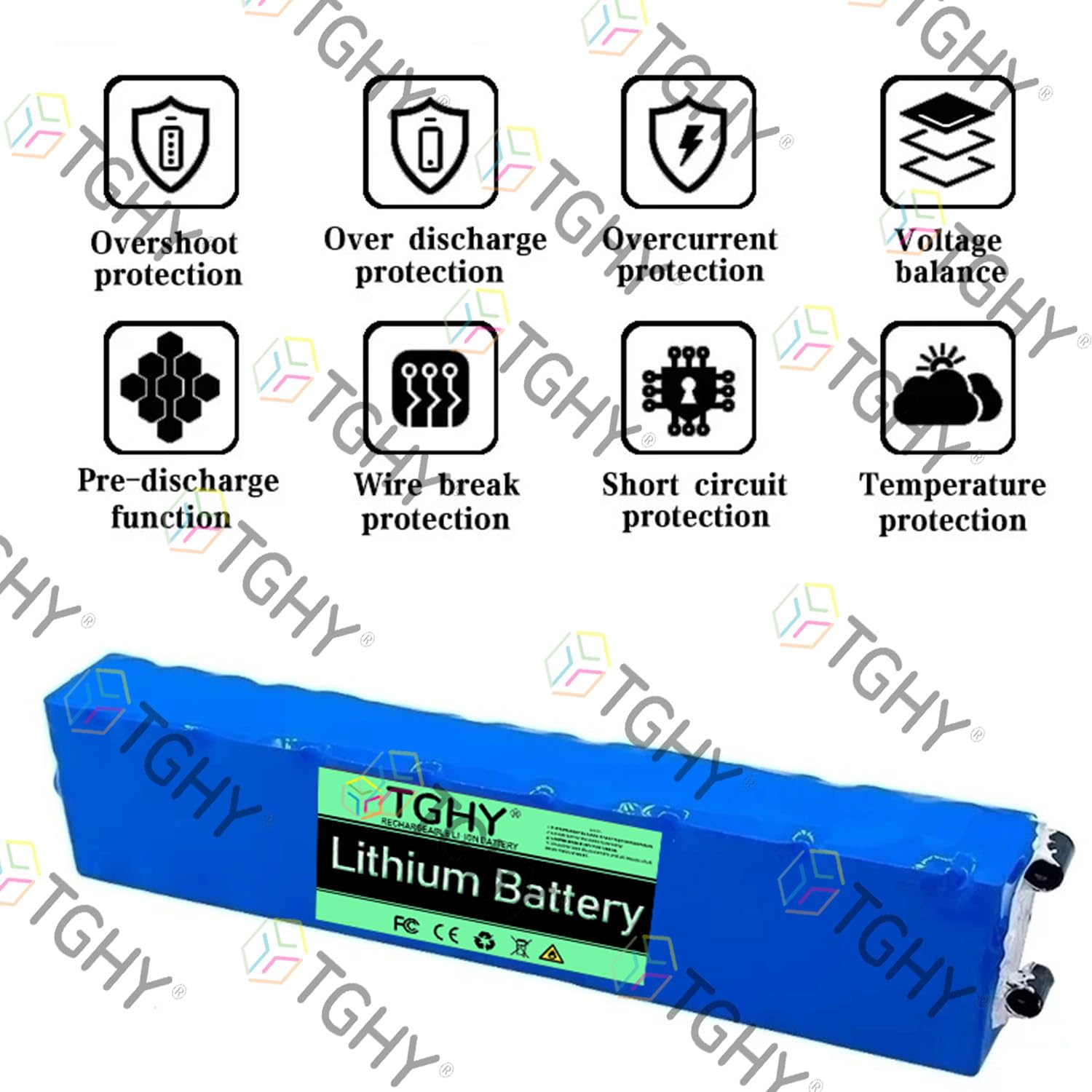 TGHY Batterie au Lithium pour Scooter électrique 36 V 6,6 Ah 7,8 Ah 9 Ah, Compatible avec Les Moteurs de hoverboards et Skateboards électriques de Moins de 324 Wh.,36v 9ah,XT30+SM
