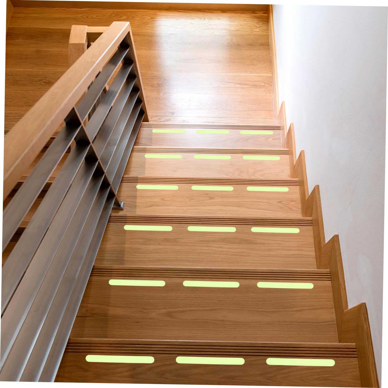 Gatuida 10 Juegos Cinta Antideslizante Sin Peldaños De Escalera Tiras Reflectantes Para Escaleras Divisores Peldaños De Escalera Antideslizantes Accesorio Rodillos Green Mañana Uds * 10