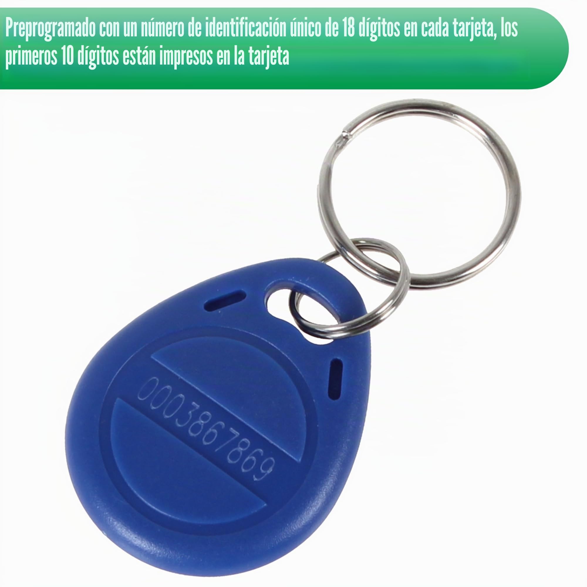 UHPPOTE Proximity 125KHz RFID EM-ID Card Mando para Control de Acceso de Puerta (Solo Lectura, Color Azul, Paquete de 100)
