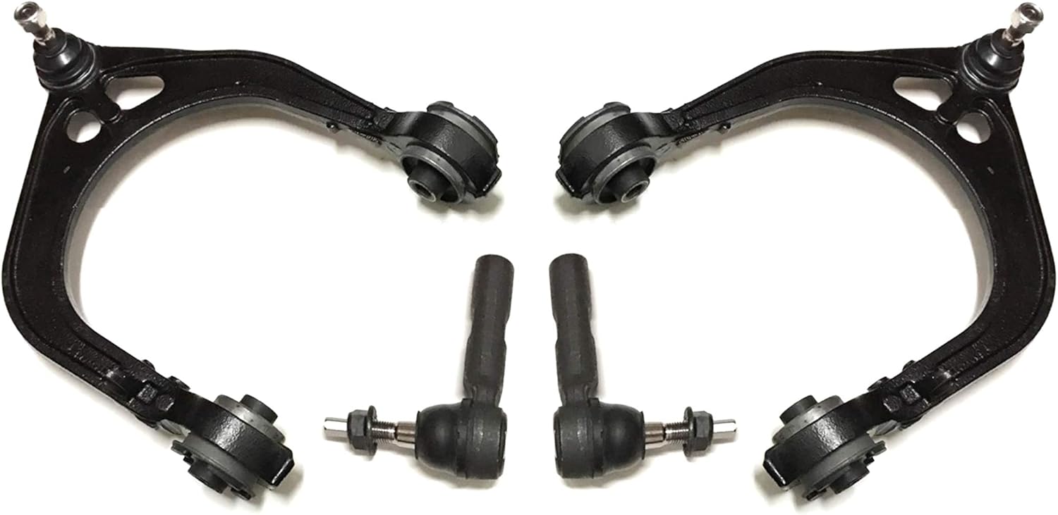 4 Pc Suspension Kit Upper Control Arms, Tie Rod Ends K620177 K620178 ES3571 Compatible with 2005-2010 Chrysler 300 Dodge Charger - PartsW