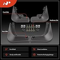 Vista 3 de A-Premium Juego de 4 solapas de barro, protectores de salpicaduras, guardabarros con kits de herrajes, accesorios compatibles con Cadillac CT4