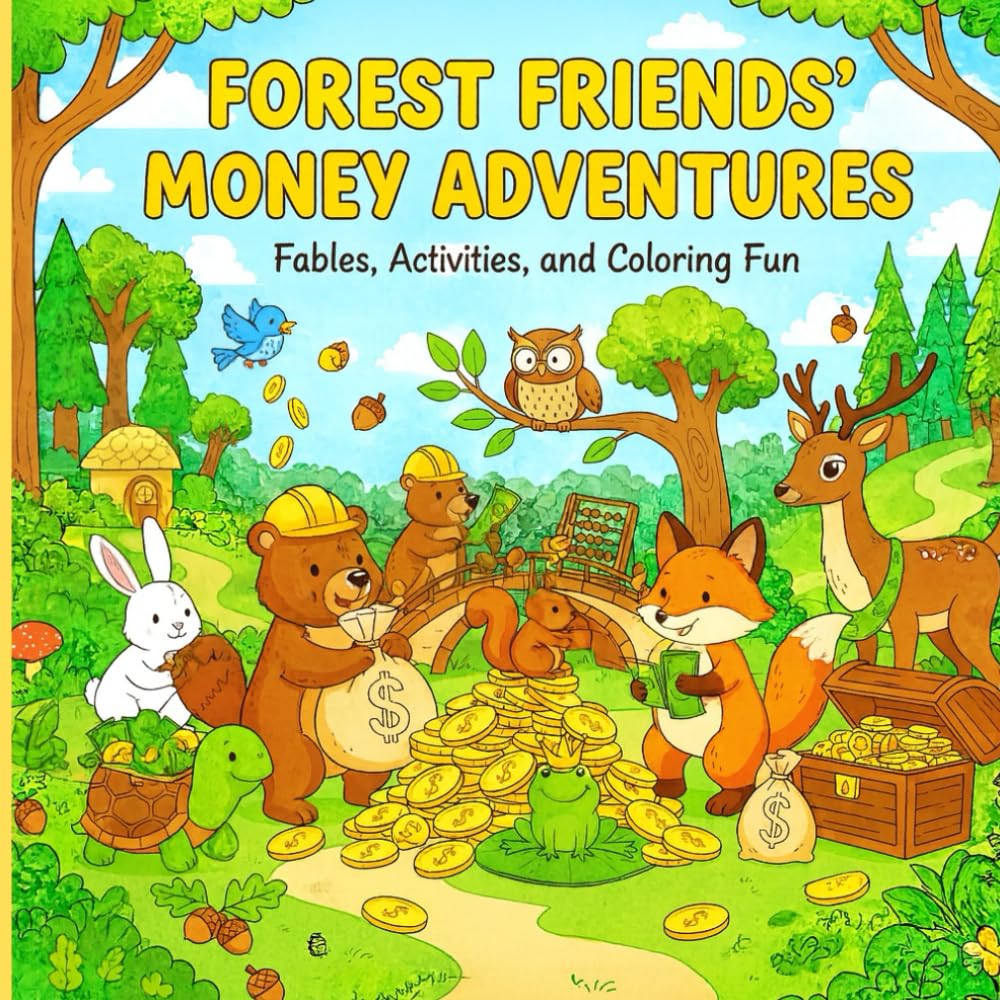 Forest Friends' Money Adventures: Fables, Activities, Coloring Fun