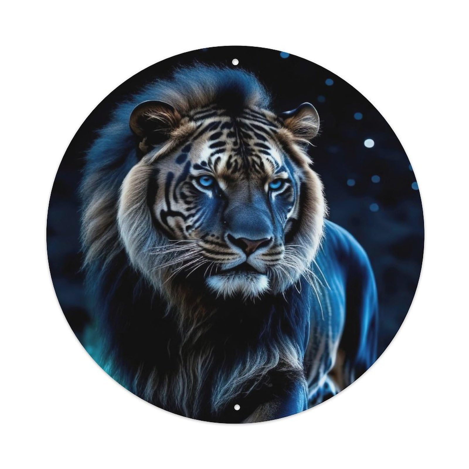 Animal Artwork Tiger in The Dark Metal Tin Sign