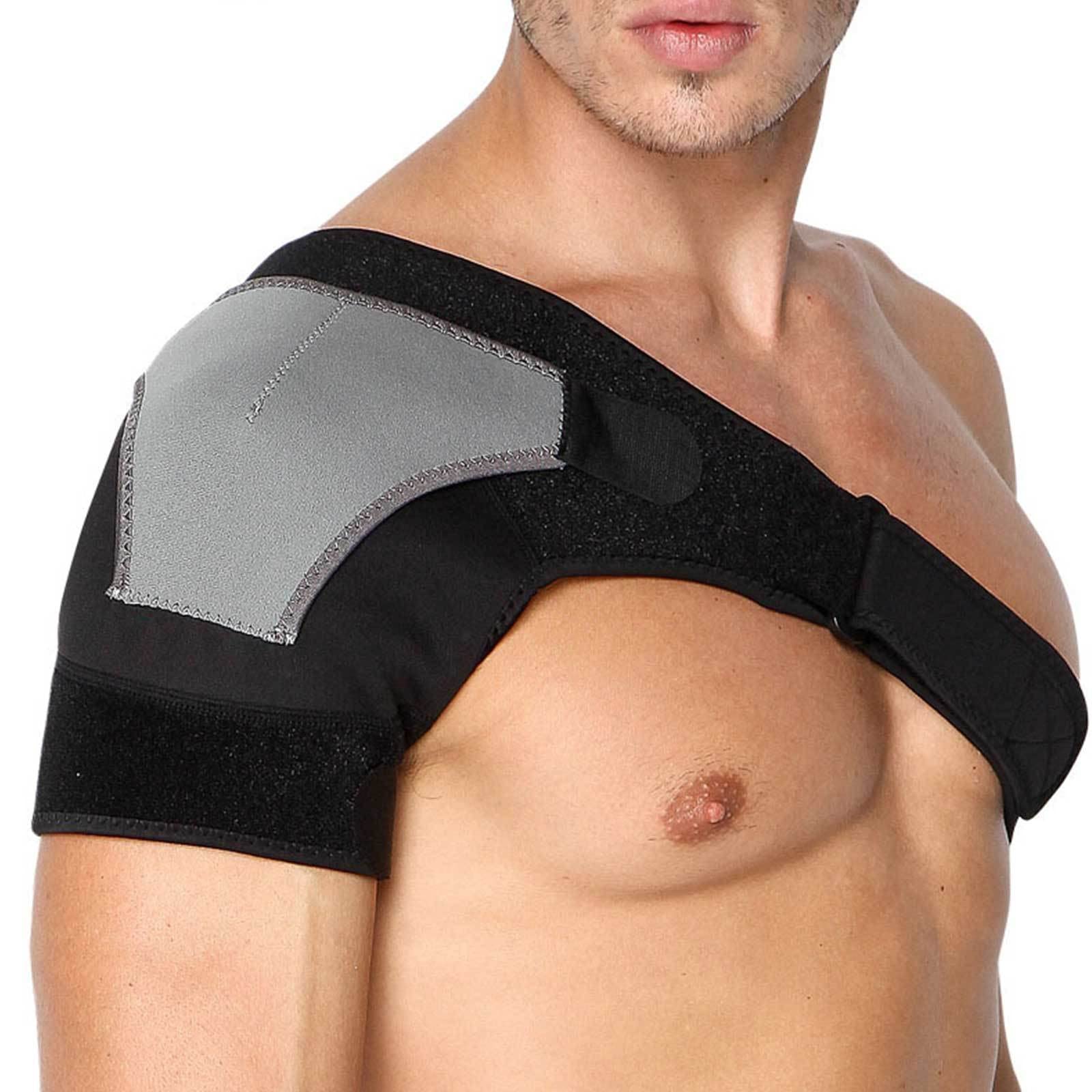 Soporte y compresión para hombro para hombres y mujeres, envoltura inmovilizadora de brazo para puño rotador, dolor articular AC, correa de estabilidad para hombro dislocado, recupera la movilidad y