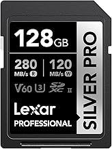 Lexar Professional SDXC 128 GB SILVER PRO UHS-II V60 Maximum Read 280MB/s Max Write 120MB/s Domestic Authentic Product