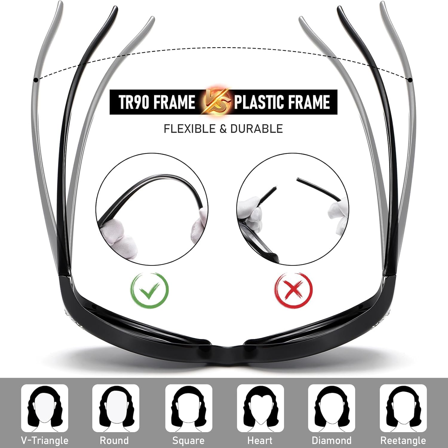 HAOLOTA Women's Polarized Fit Over Sunglasses with Rhinestone, Sun Glasses for Prescription Glasses UV400 Protection - Image 7