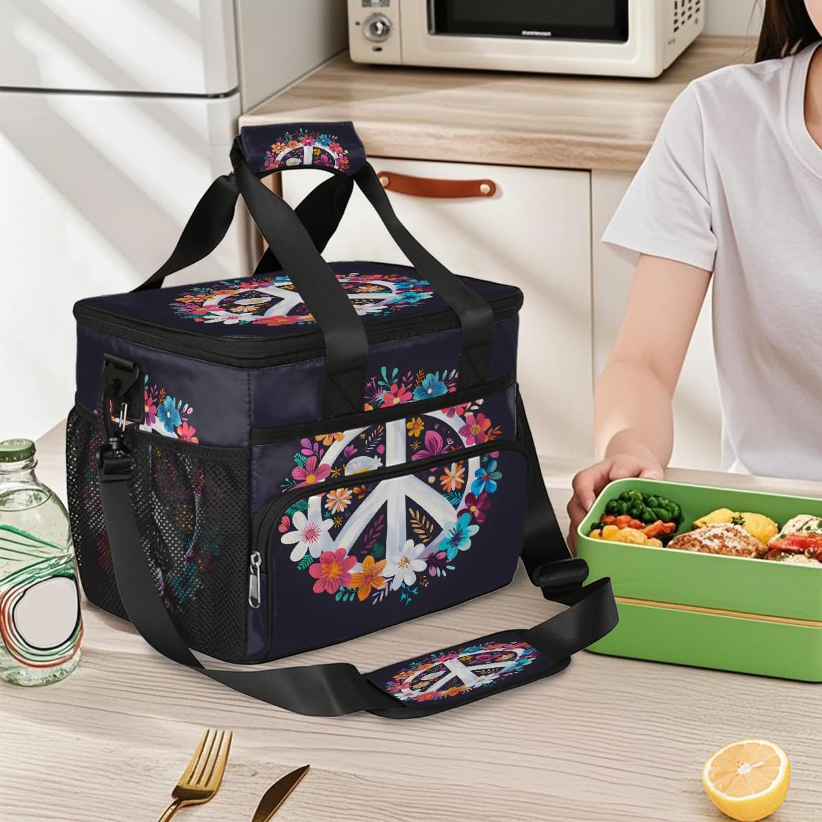 Soft Cooler Bag Insulated Lunch Box for Men & Women, Large Leakproof Lunch Bag Portable Beach Cooler B-16