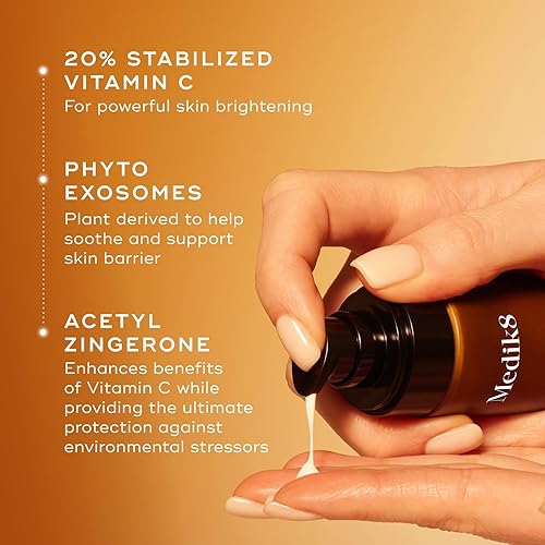 Miniatura 6 de Medik8 C-Tetra Advanced - Suero diario equilibrante, voluminizador e hidratante de vitamina C con ácido hialurónico, escualeno - Suaviza las líneas