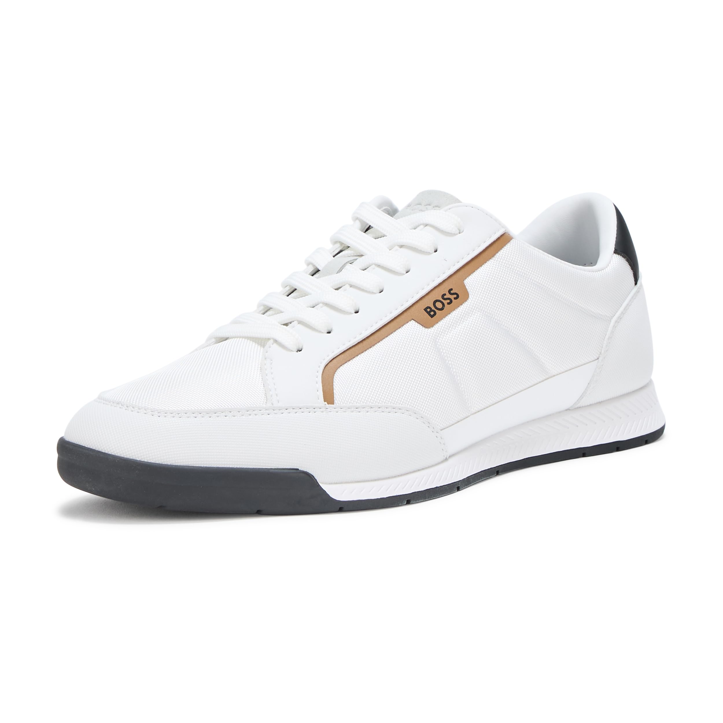 BOSS BOSS, Nitan Low Profile Sneaker, Cloud Dancer, 12